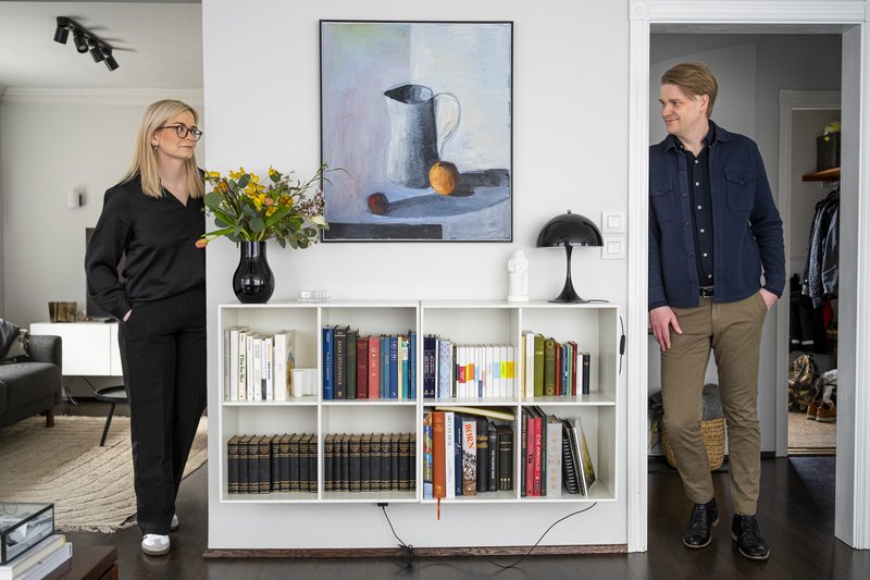 Björn Rúnar Egilsson og Hrafnhildur Linnet Runólfsdóttir - veggurinn